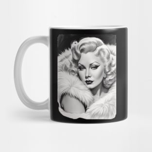 Mae West Black and White Portrait Mug